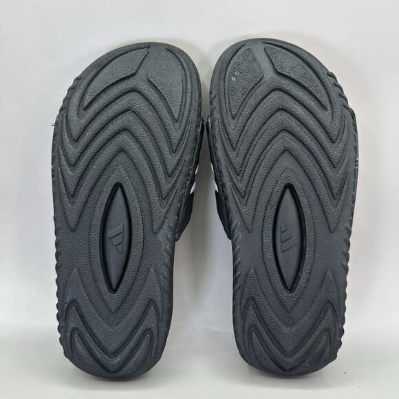 VTG 2000 Adidas Cushion Gel Air Slides Y2k Mens Size 7 US Black Silver main image 7